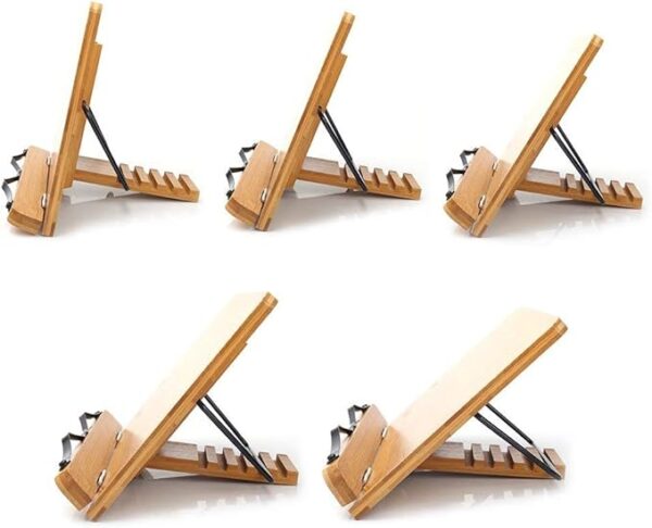 bamboo book stand multiangle