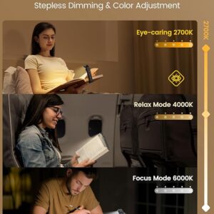 glocusent extendable book light color brightness