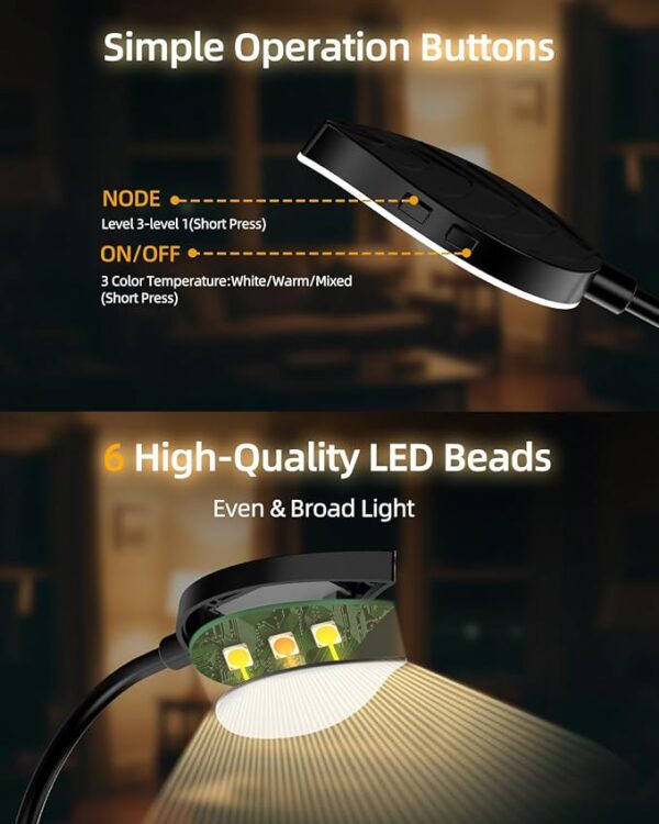 leaf reading book light button