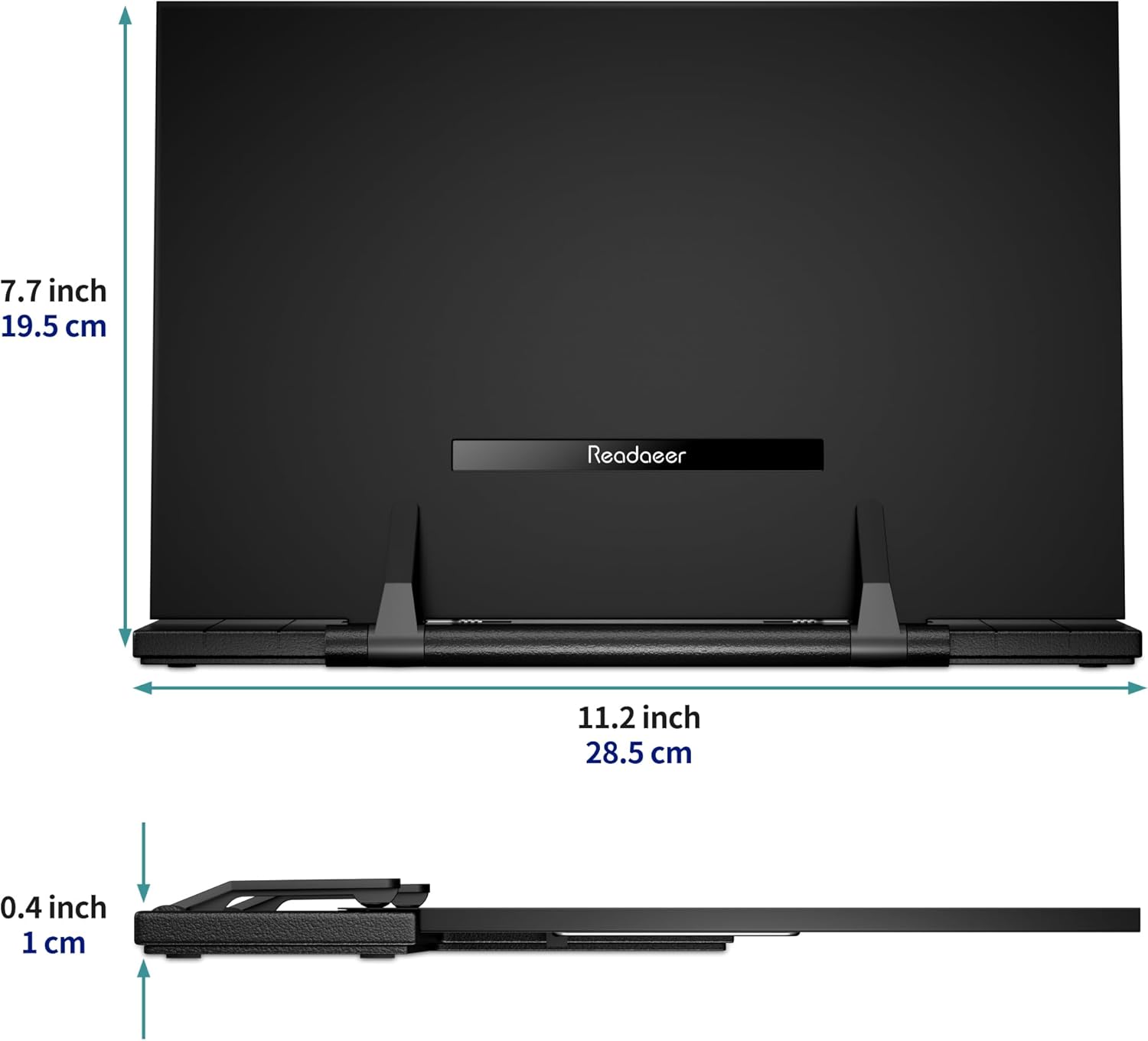 Readaeer metal book stand measurement