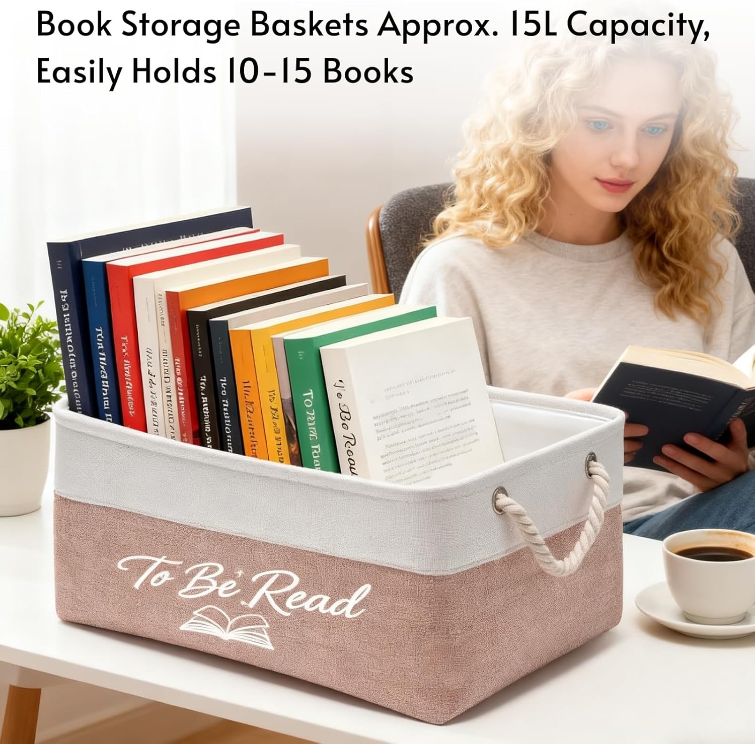 book storage basket capacity