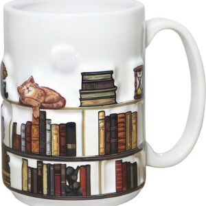 embossed book mug