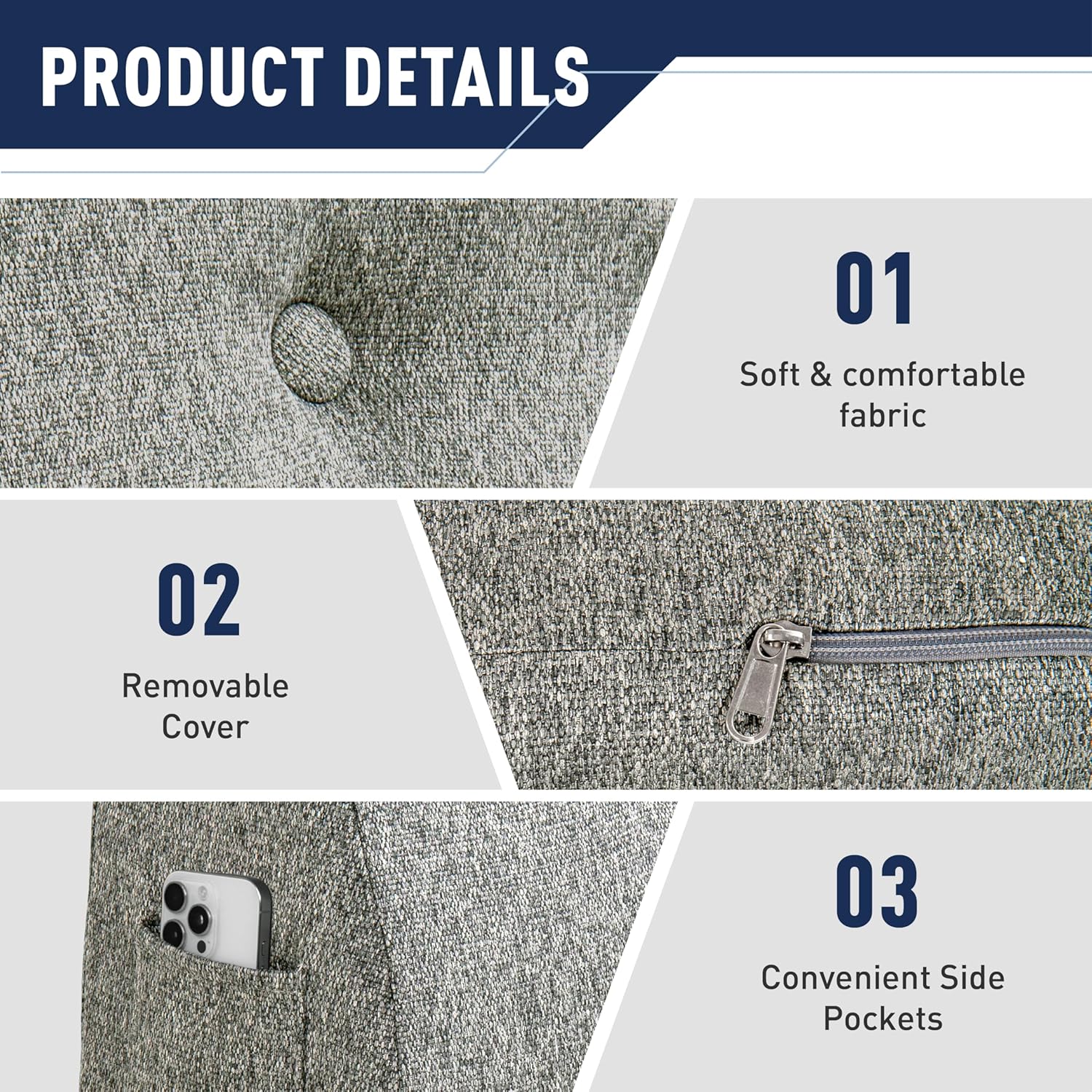 Daneey reading pillow details