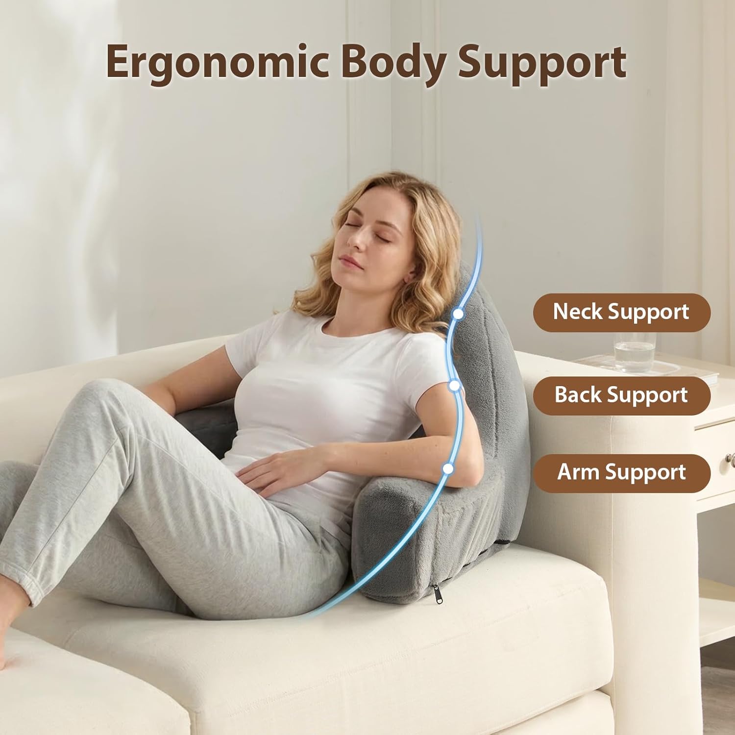 Quilmfoam reading pillow body support