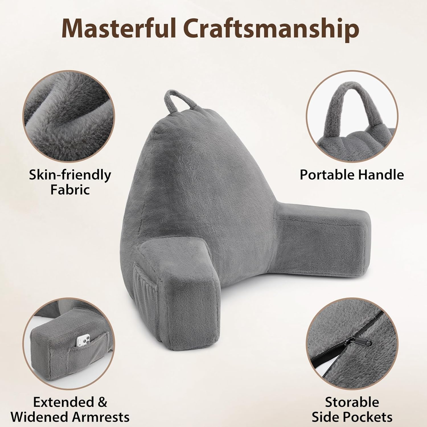 Quilmfoam reading pillow details