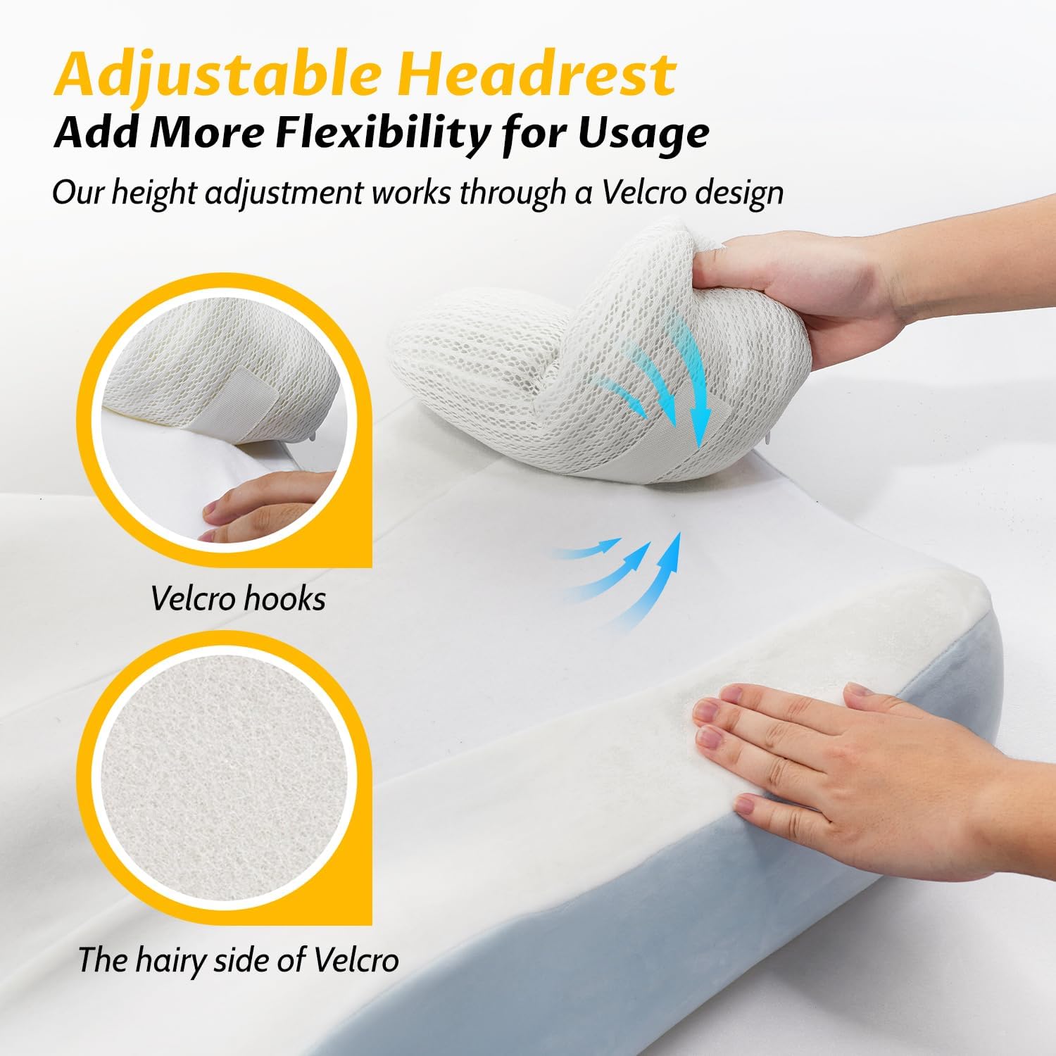 S curve reading pillow features