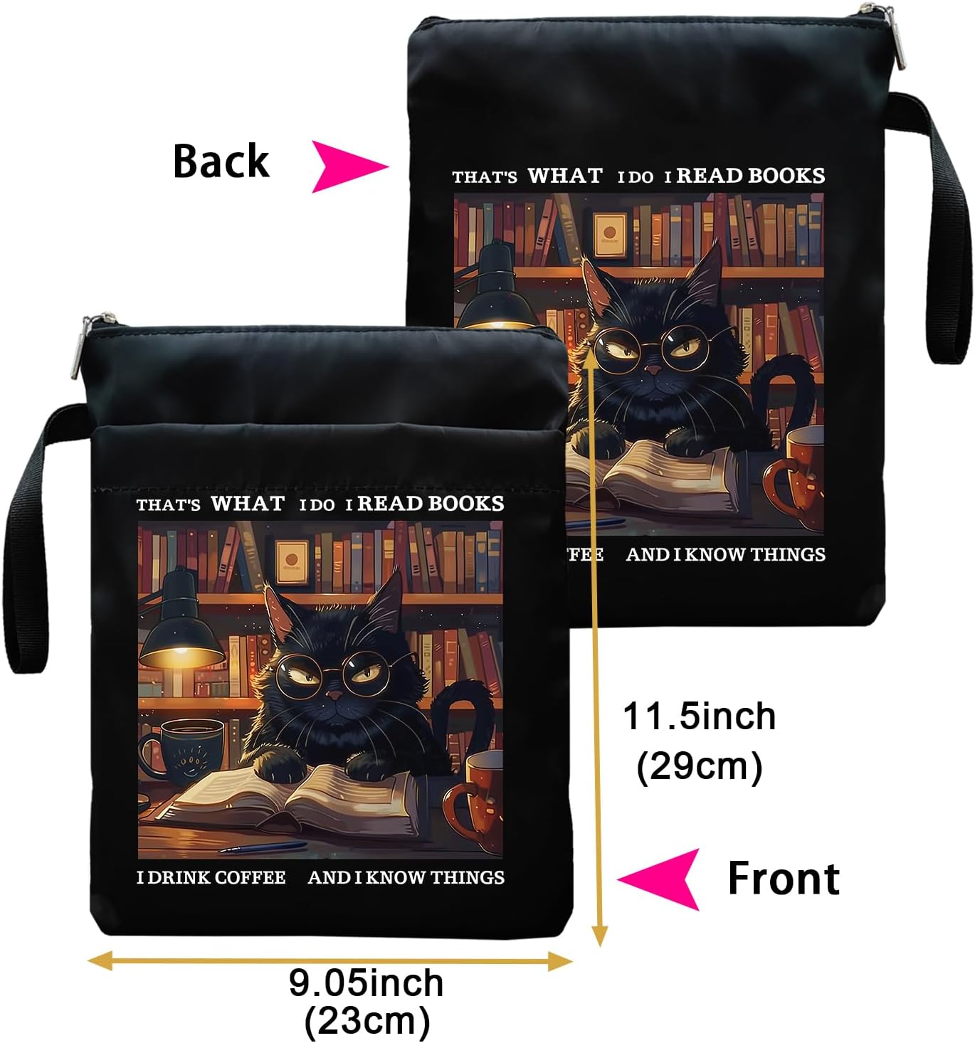 book covers with zipper dimensions