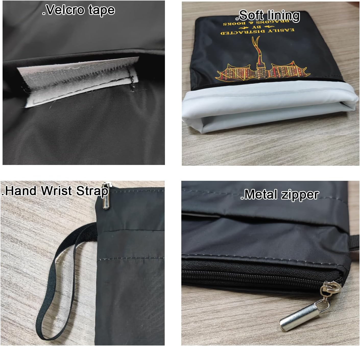 book covers with zipper features