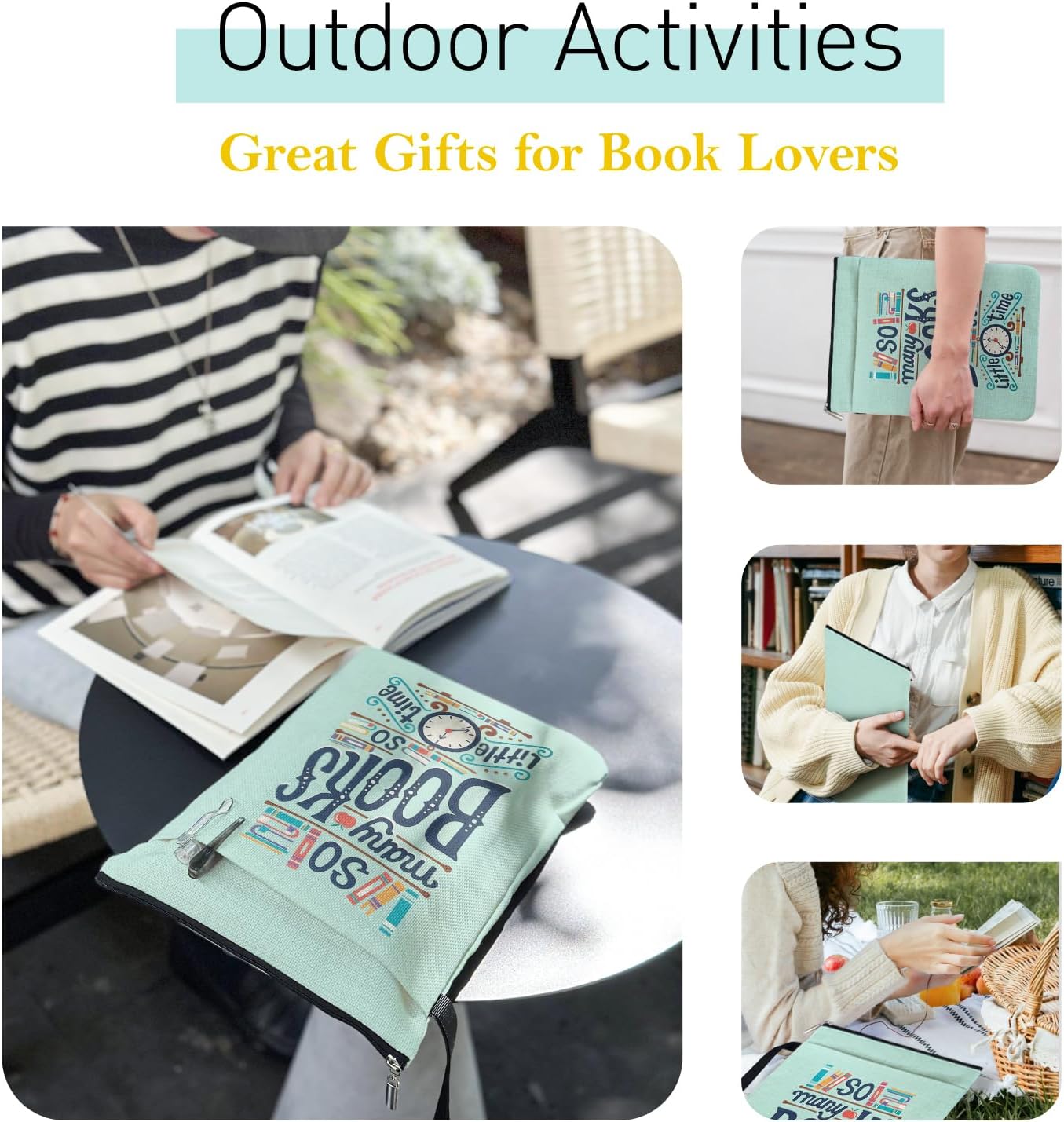 so many books book sleeve as gift